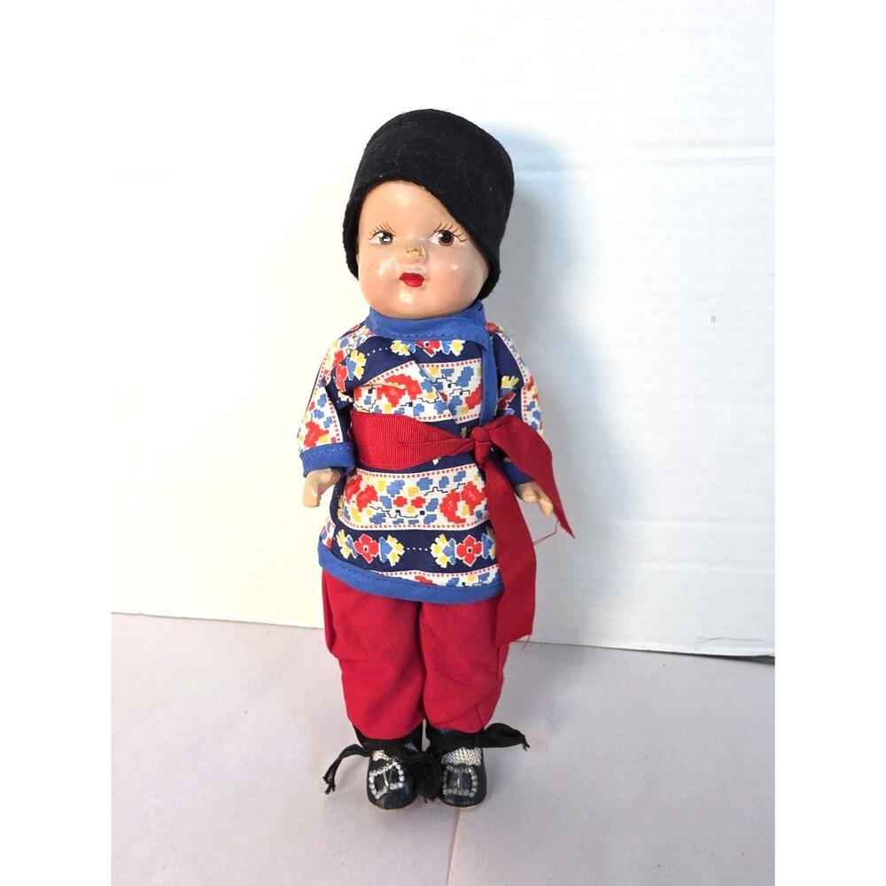 Antique Dutch Holland Doll 9” Boy